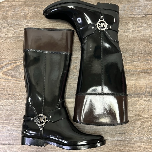 SOLD IN STORE NEW Michael Kors FULTON Harness Rain Boots Size 9 - Picture 6 of 13